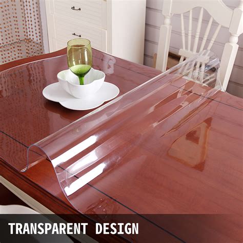 Deluxe Clear Plastic Tablecloth Protector (60" x 90" Oblong) 6019. . Table protector clear vinyl